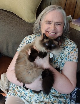 Me and my two year old Balinese cat, Barney 